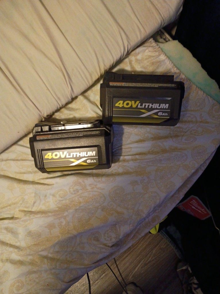 Ryobi 40v Battery 6Ah $100 Each