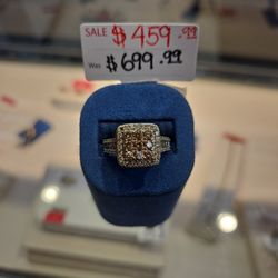 10k Gold Ring With Diamonds