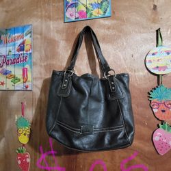 Black Leather Purse