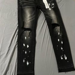 Unworn Size 32 Purple Jeans P001