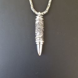 925 STERLING SILVER NECKLACE DRAGON Bullet.