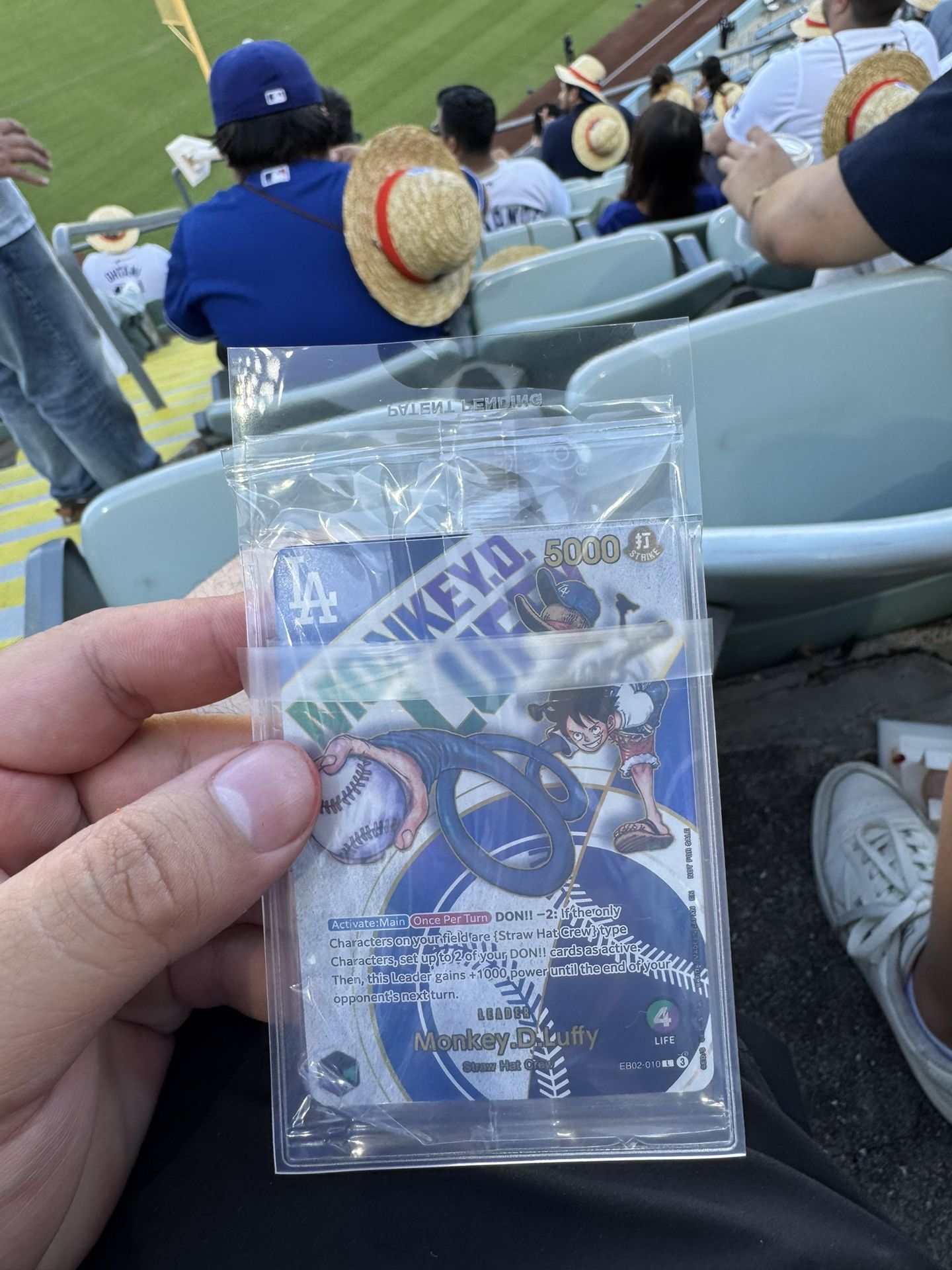 Limited Edition Dodgers One Piece Trading Card