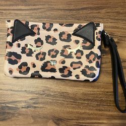 Luv Betsy Johnson Leopard Print Kitty Wristlet