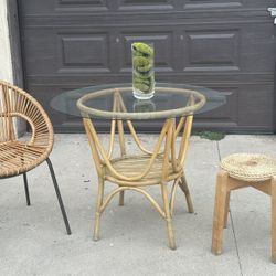 Vintage Bamboo Dining Or Patio Table $137.00