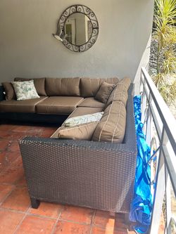 Wicker outdoor patio