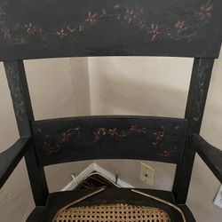 Antique Painted Cane Seat Chair