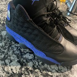 Jordan 13 Blk And Royal Blue Used 6y