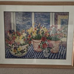Signed Leslie Sayour Floral Art 