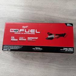 Milwaukee M18 FUEL 18V Lithium-Ion Brushless Cordless 5 in. Flathead Braking Grinder with Paddle Switch No-Lock (Tool-Only)