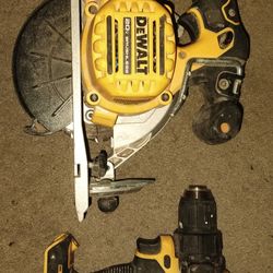Dewalt 20v Circular Saw & Drill Driver Tools Only 