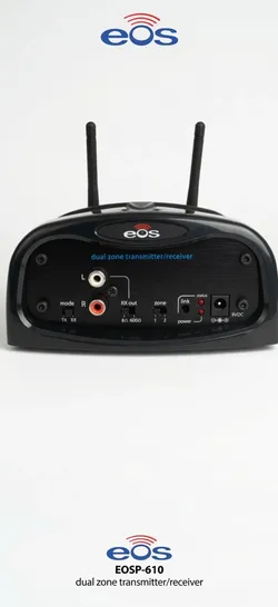 EOS EOSP-610 Dual Zone Wireless Transceiver Brand New w/Power Supply & RCA Cables