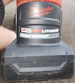 Milwaukee M12 RedLithium High Output XC5.0 Battery and M12 charger
