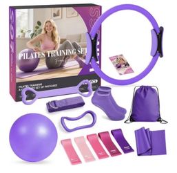 Brandnew Pilates Kit 13Pcs Home Pilates Essentials Workout Kit with 13" Ring, 10" Ball and Resistance Bands for Women at Home Pilates Equipment Set fo