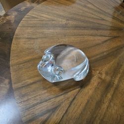 Glass Frog Paperweight