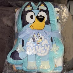 New Bluey Pillow With blanket 
