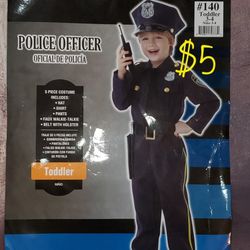 Boy Police Officer Cop Halloween Costume, Sz Toddler