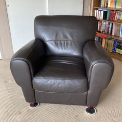 Italian Full-grain Leather Chair 
