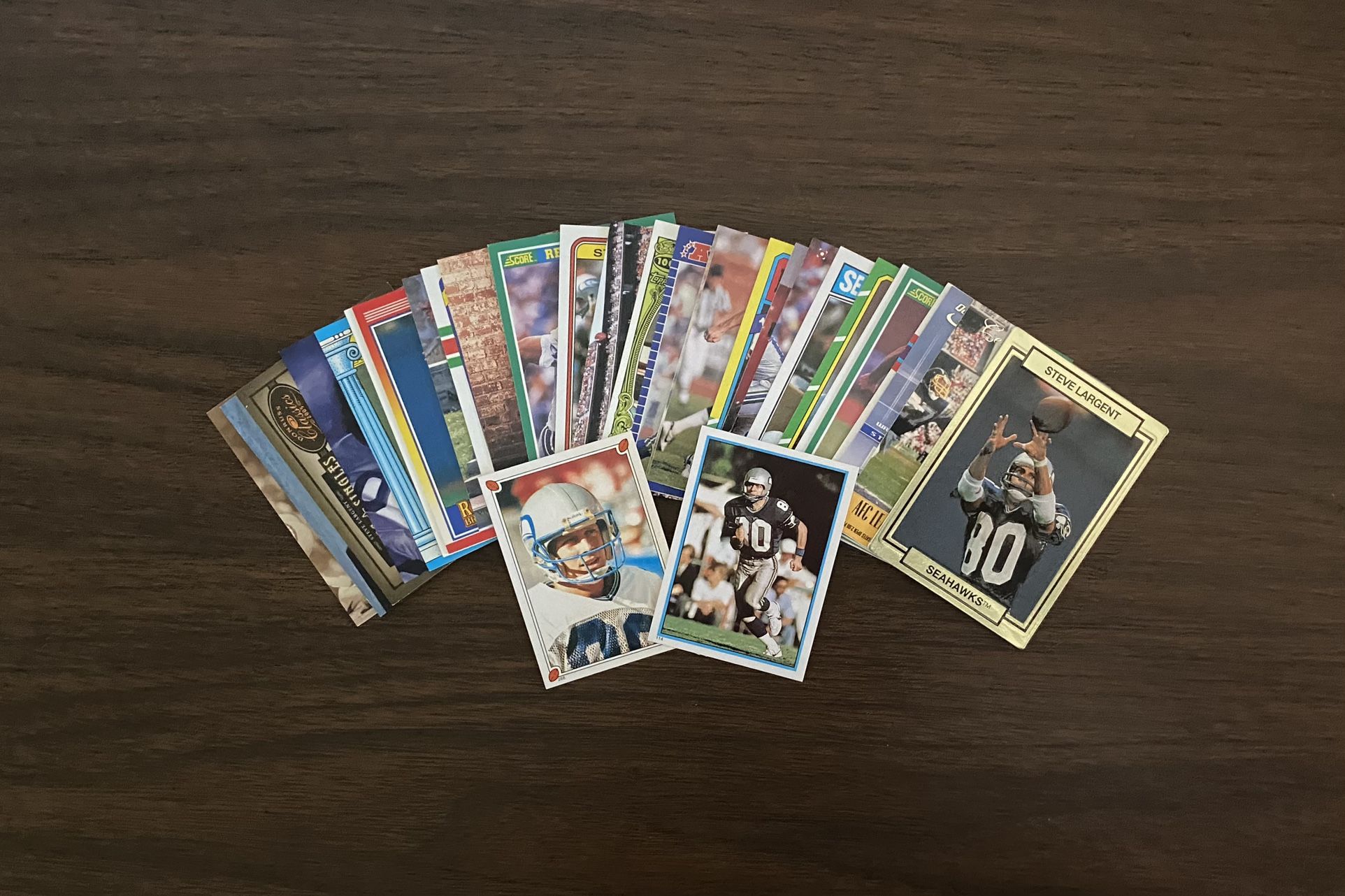 LOT OF 30 DIFFERENT STEVE LARGENT FOOTBALL CARDS NO DUPS x 30 HOF SEATTLE SEAHAWKS “YODA - THE JEDI MASTER”
