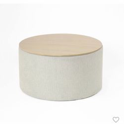 Round Storage Ottoman  Coffee Table