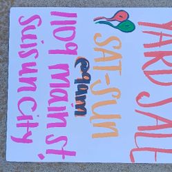 YARD SALE...RAIN OR SHINE