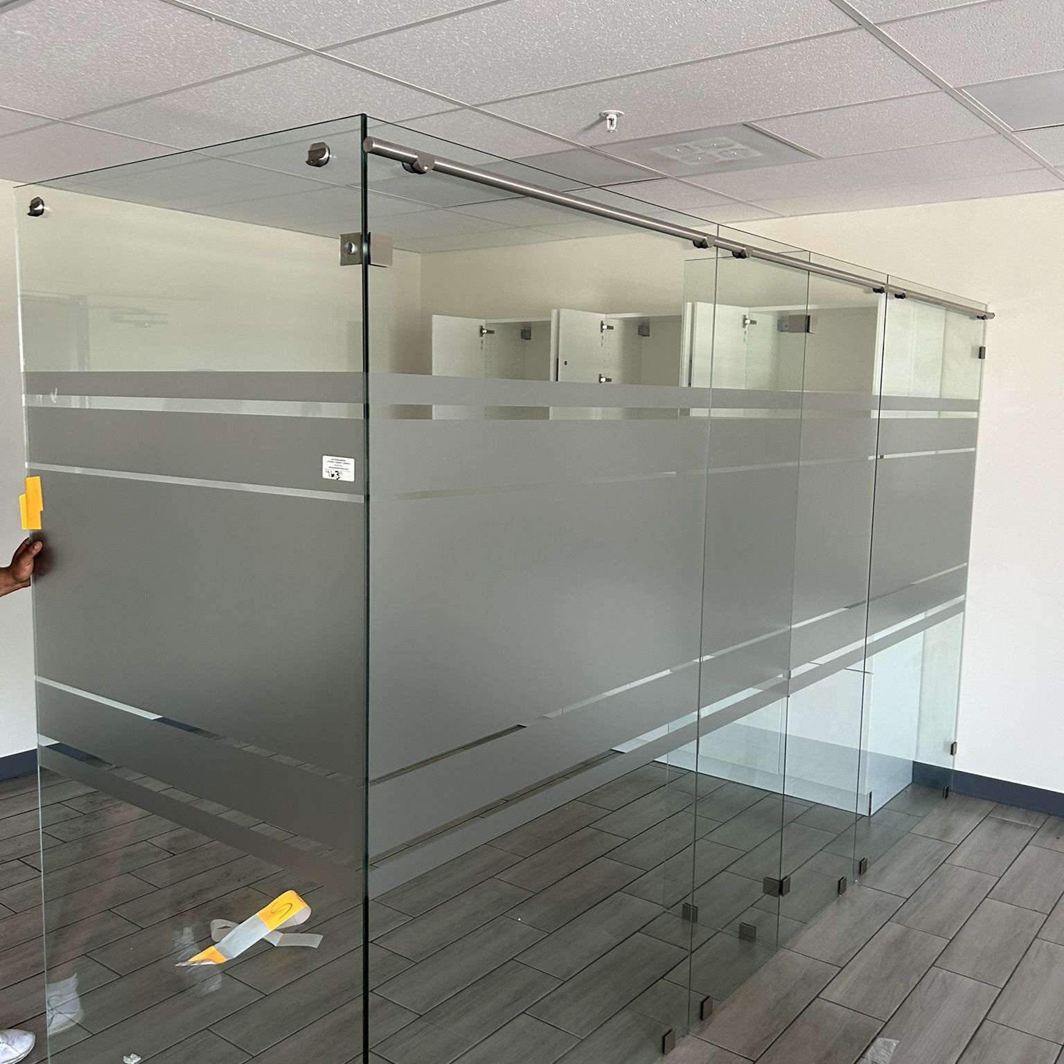 Office Glass Partitions - 6ft tall
