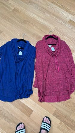 Sejour brand pull over Cowell neck, sweaters. 2X