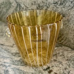 New small ice bucket hand bloom glass from Murano, Italy