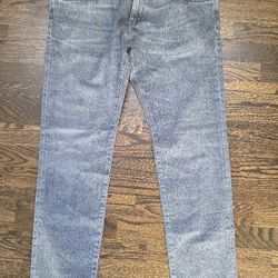 MWOT Hugo Boss Jeans Men 40x32 Gray Candiani Stretch Italian Fabric