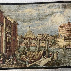 Italian Tapestry Wall Hanging / Table Textile – Made in Italy – Like New