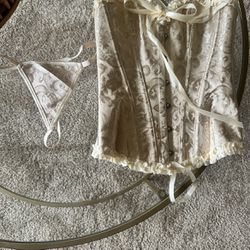 Ivory corset set