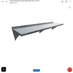 New stainless steel shelf 72x18