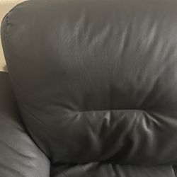 Leather Sofa Black