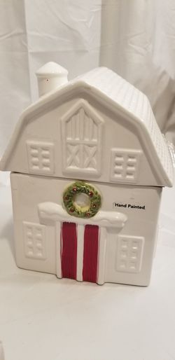 St nicholas farmhouse cookie jar