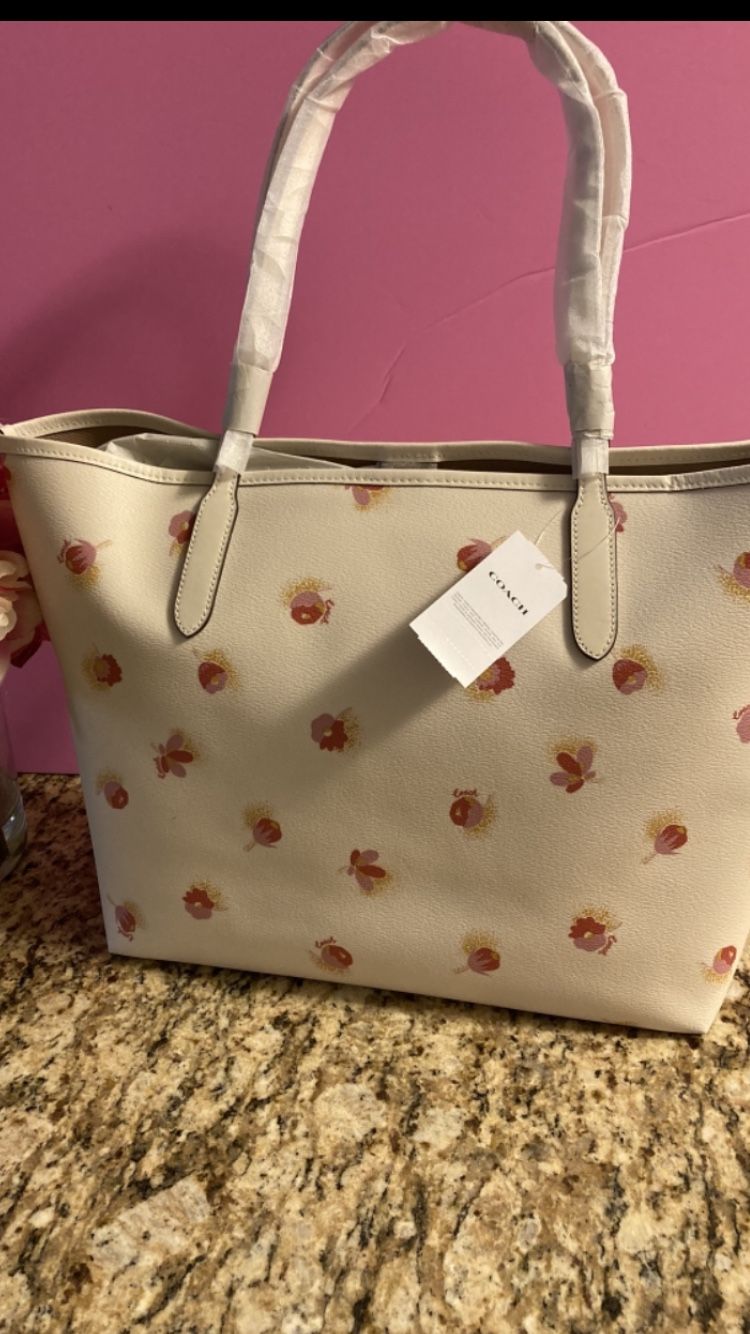 Coach Floral Tote Bag 