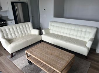 White Leather Couches