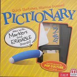 Pictionary Game with Markers and Erasable Boards