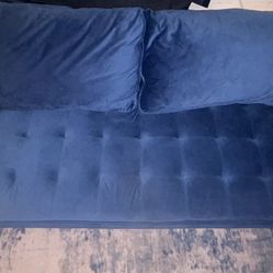 Modern BLUE Velvet Sofa