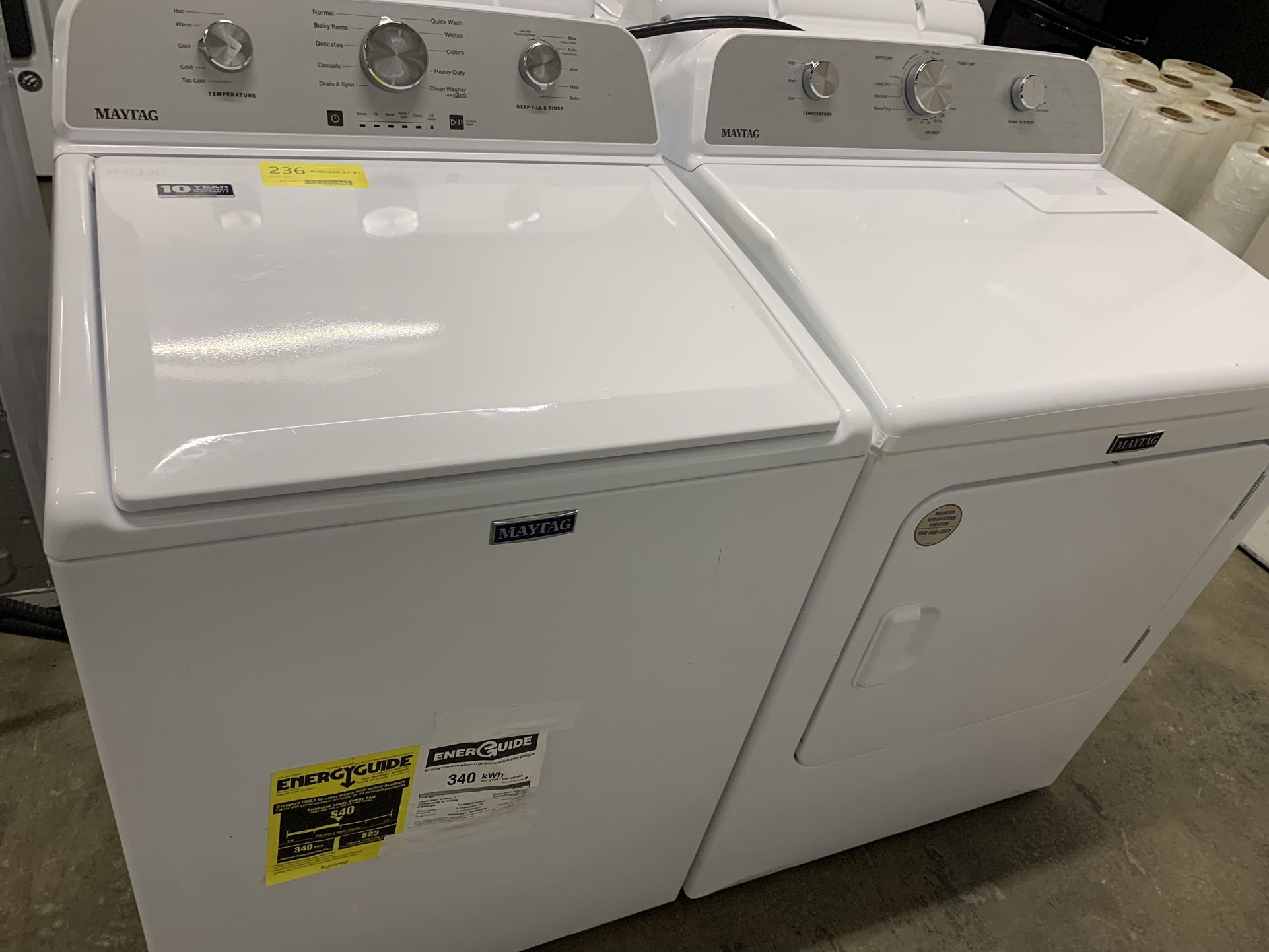 NEW WASHER AND DRYER