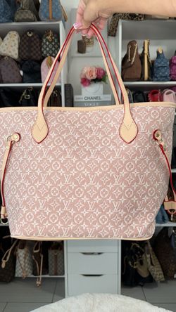 Pink denim tote