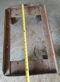 Heavy-Duty Steel Dolly With Wheels