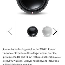 Rockford Fosgate T1 12 Inch Subwoofer 