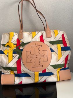 Tory Burch Ella Colorful Printed Tote Bag – Large Shoulder Bag