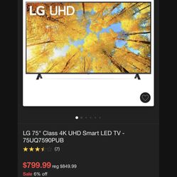 75 Lg Smart Tv 4k Inch Tv