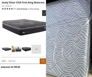 🔥King 🔥 Display Firm Sealy Silver Chill Mattress 📌Retail For $2799