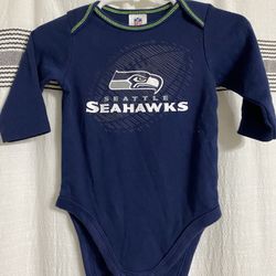 Seattle Seahawks Baby Onesie Bodysuit Football Size 3-6 Months 