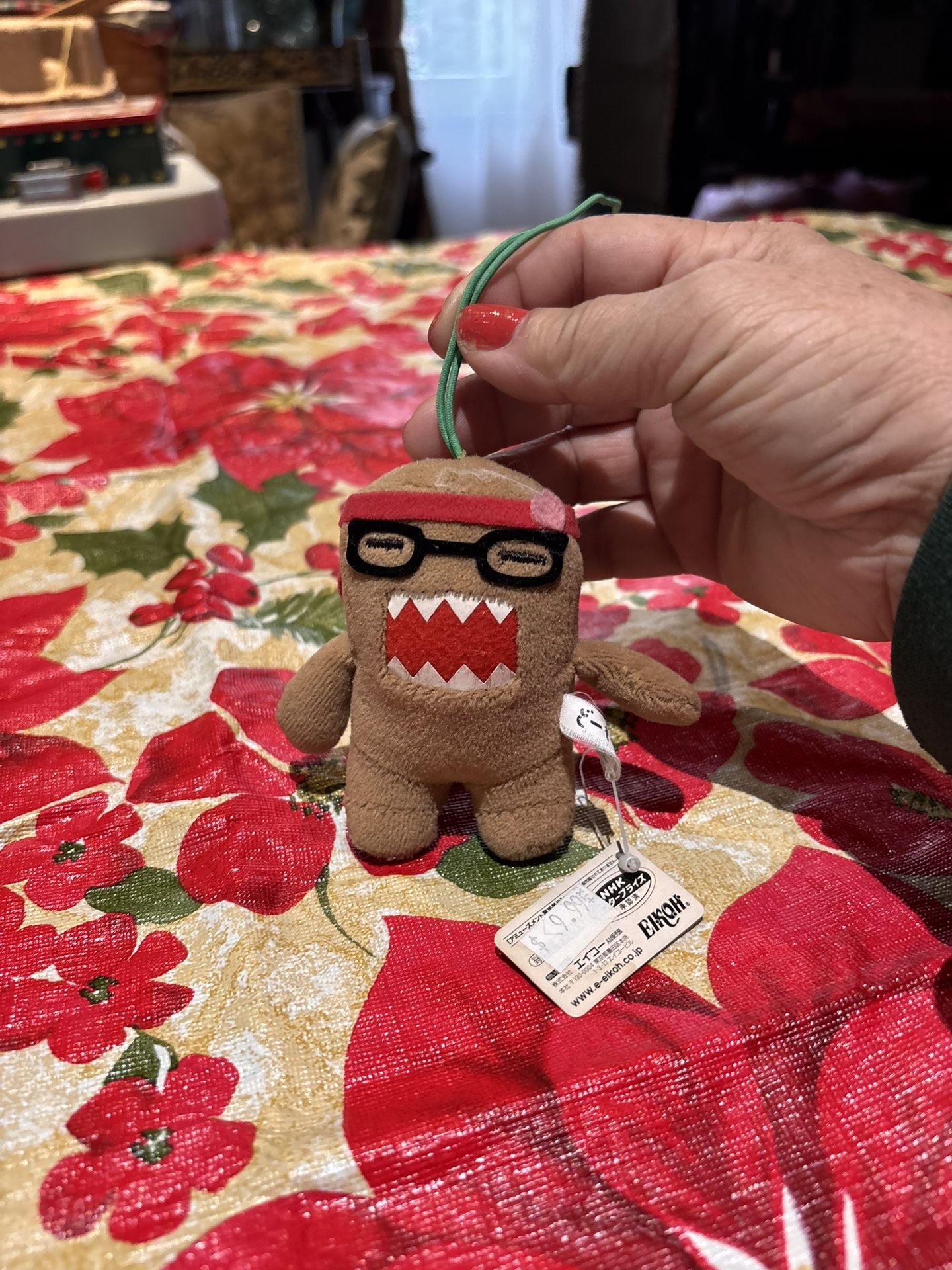 NWT Christmas ornament Domo-kun "Nerd" plush or keychain