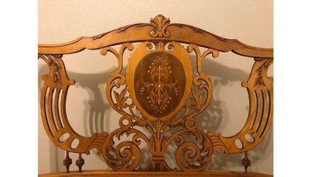 Antique Bench With Matching Chair