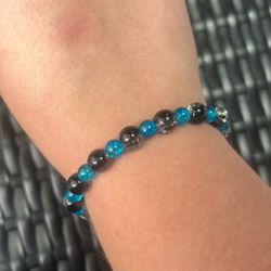 Black and blue bracelet