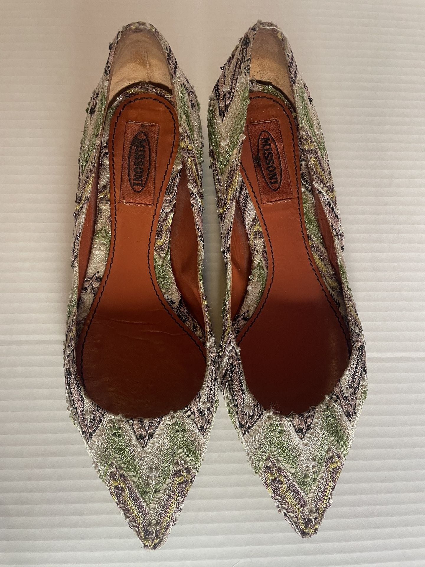 Missoni Pink/Green Flats – Size 38.5 (US 8) – W/ Original Box – Retail $475