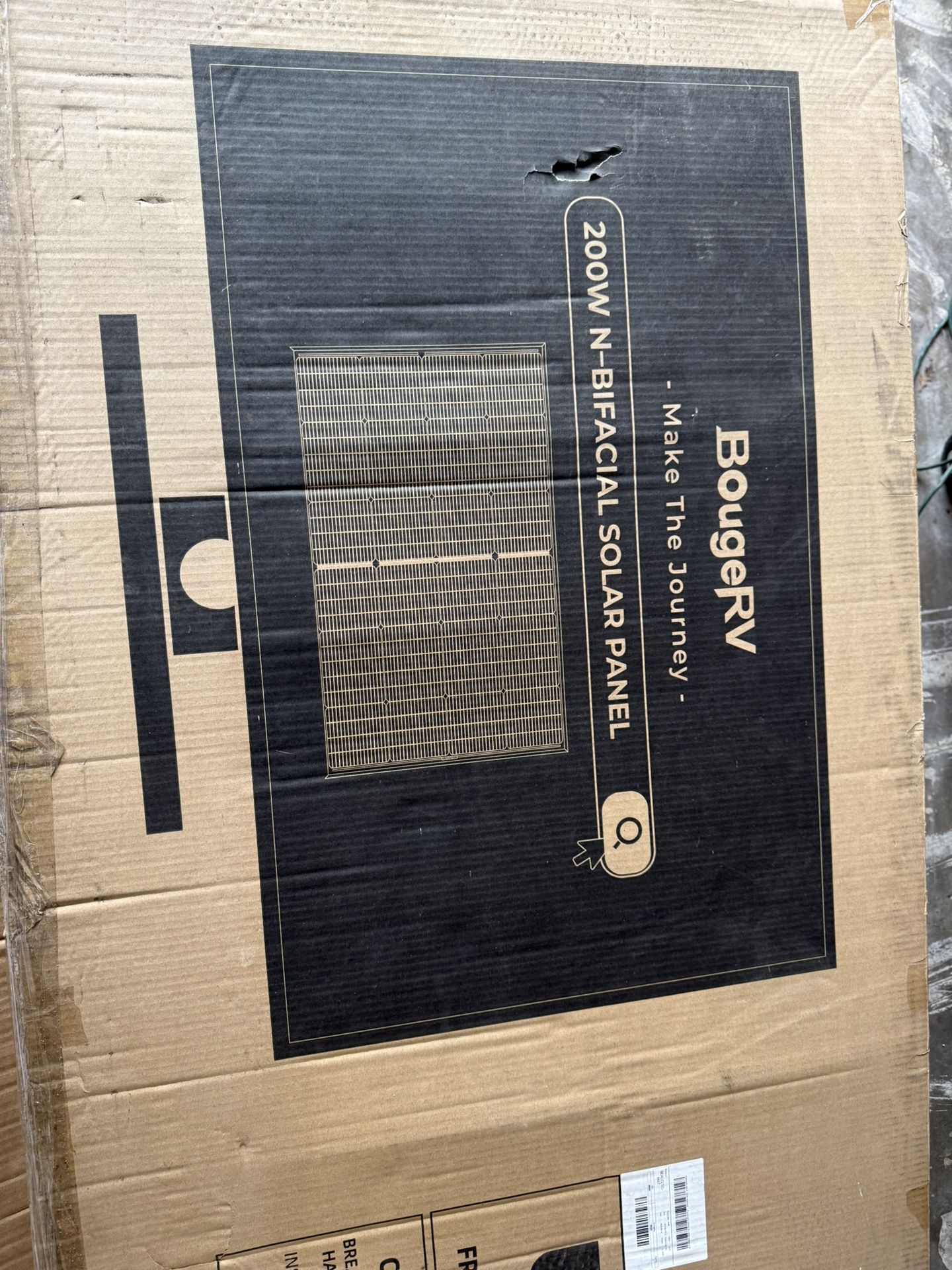 BougeRV TBJ200W-B-B016 200W N Type TOPCon Bifacial Solar Panel